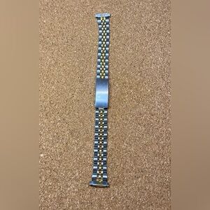 Vintage Speidel Watch Band Stainless Steel Silver Gold Tone As Is